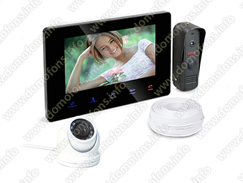 Комплект видеодомофон HDcom B707 и внутренняя купольная камера KDM-6413G