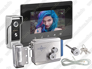 Комплект видеодомофона Eplutus EP-7200 с электромеханическим замком AX091